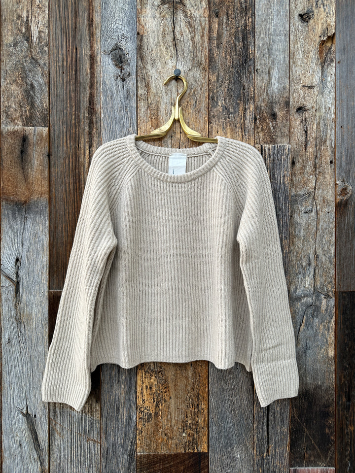...And for Good Montauk Shaker Cashmere Sweater Oatmeal