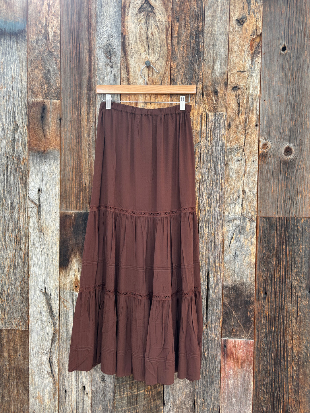 Saltwater Luxe Jaycee Midi Skirt Chocolate