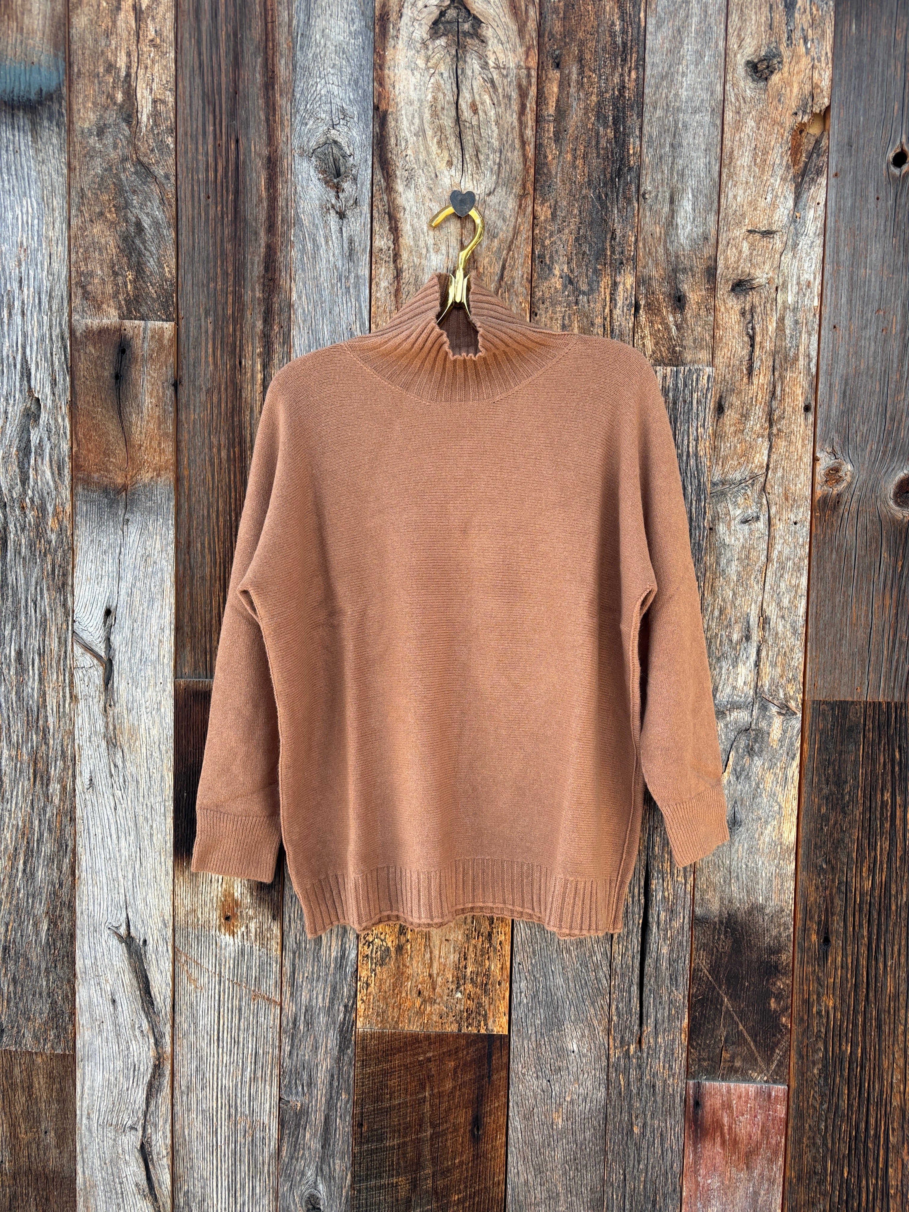 Milio Milano Turtleneck Sweater Camel – Island Farm