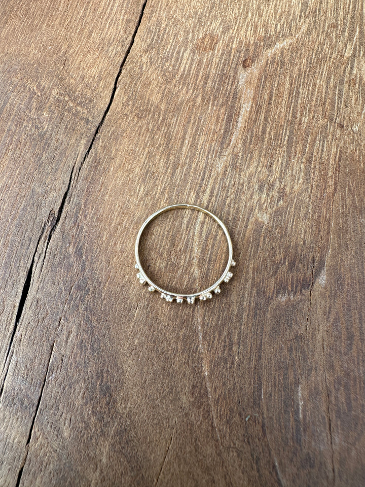 Robin M 14K Pebble Ring sz8.5