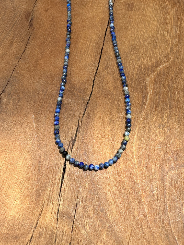 Radiant Malas Tiny Intention Necklace Lapis 16"