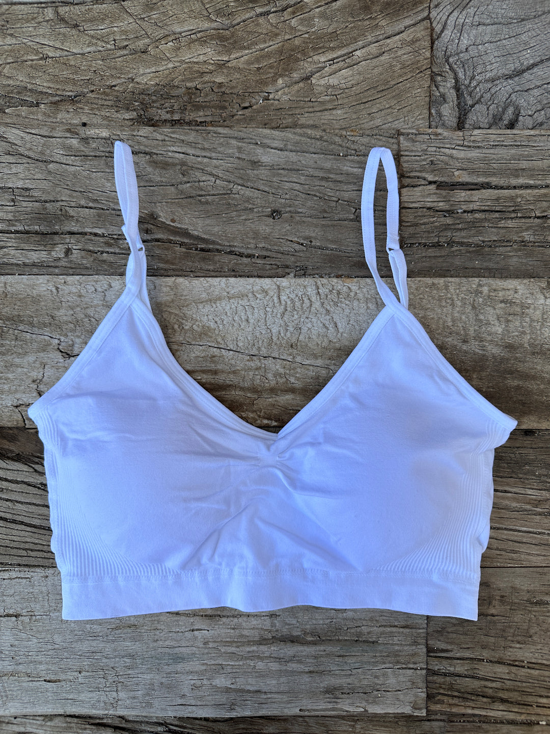 Island Farm Scoopneck Padded Bra White