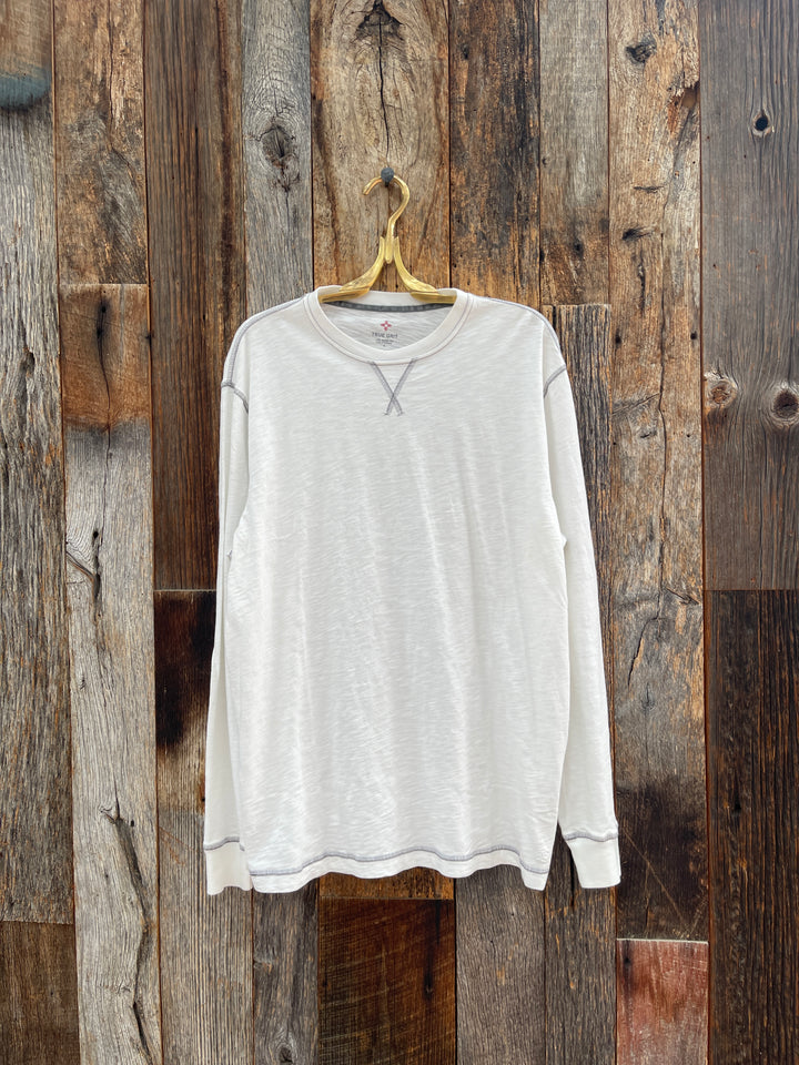 True Grit Heritage Slub L/S Crew Vintage Chalk