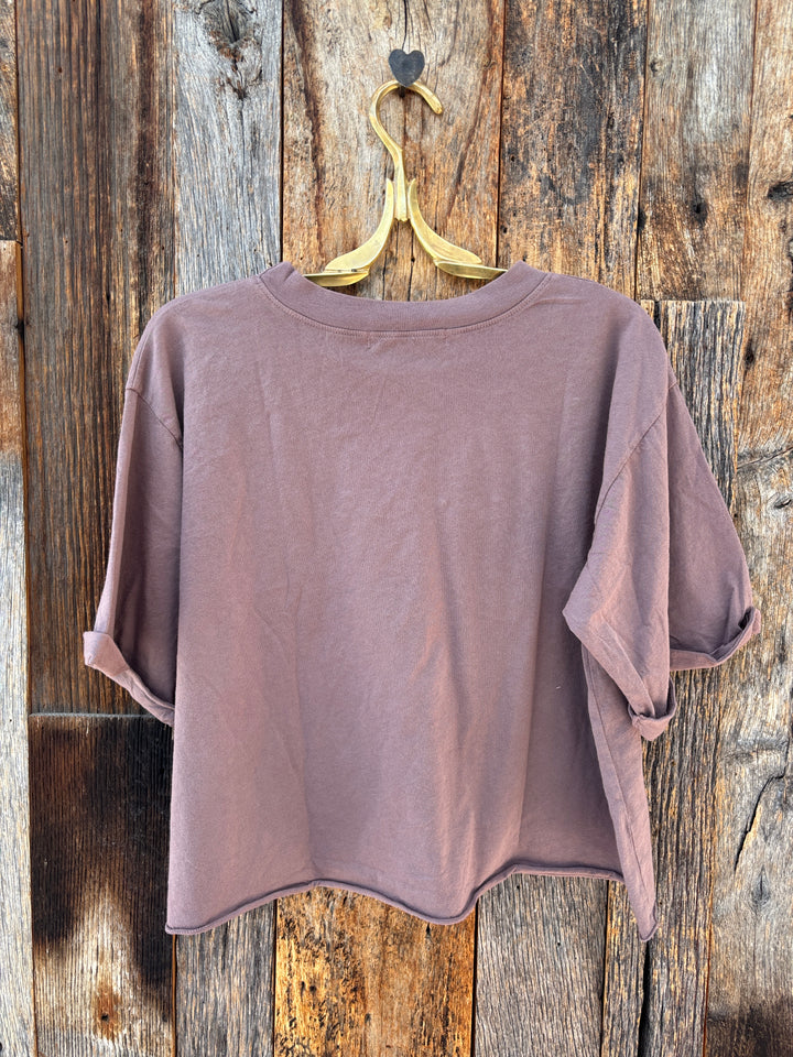 Project Social T Izzy Elbow Sleeve Tee Deep Taupe