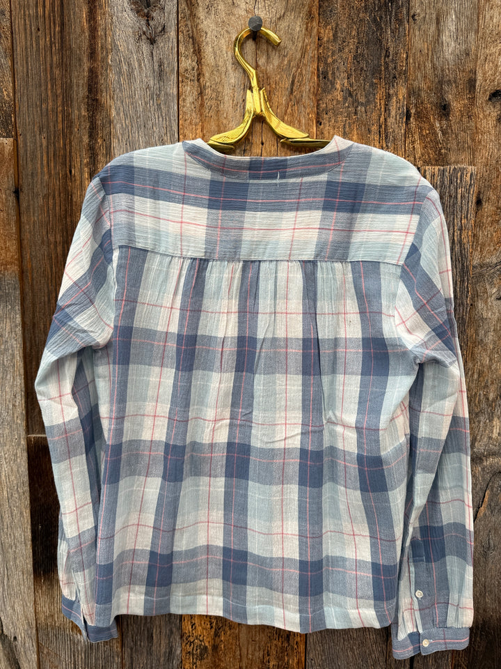 Dylan Perfect Plaid Top Blue