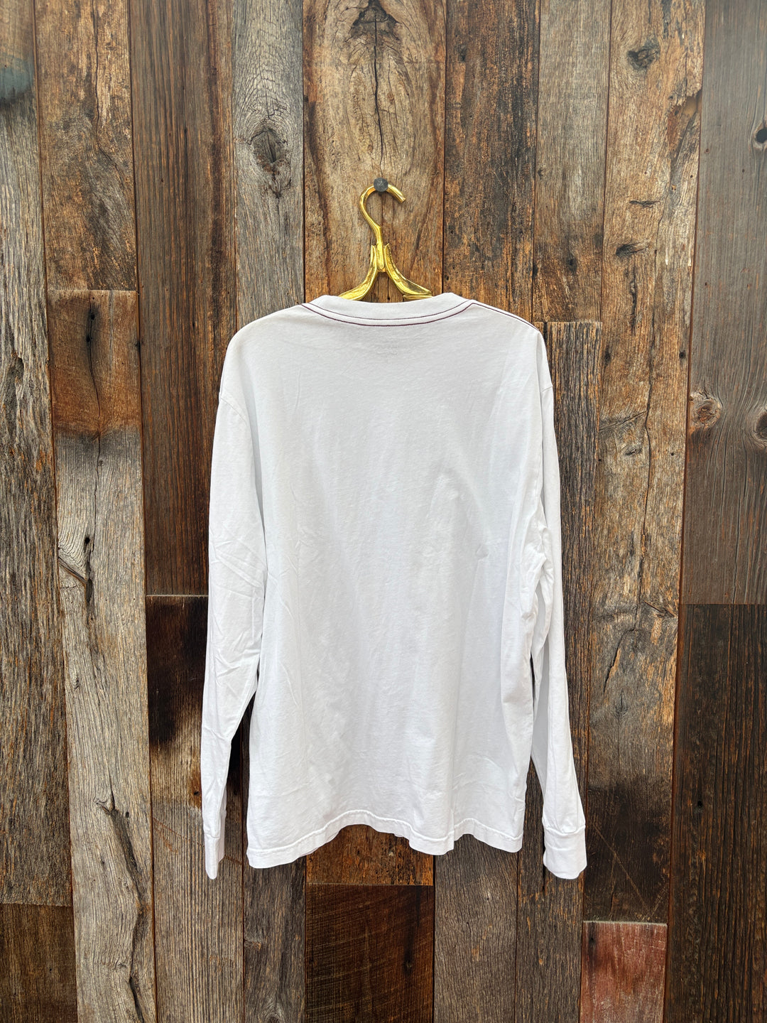 True Grit American Flag L/S Tee White