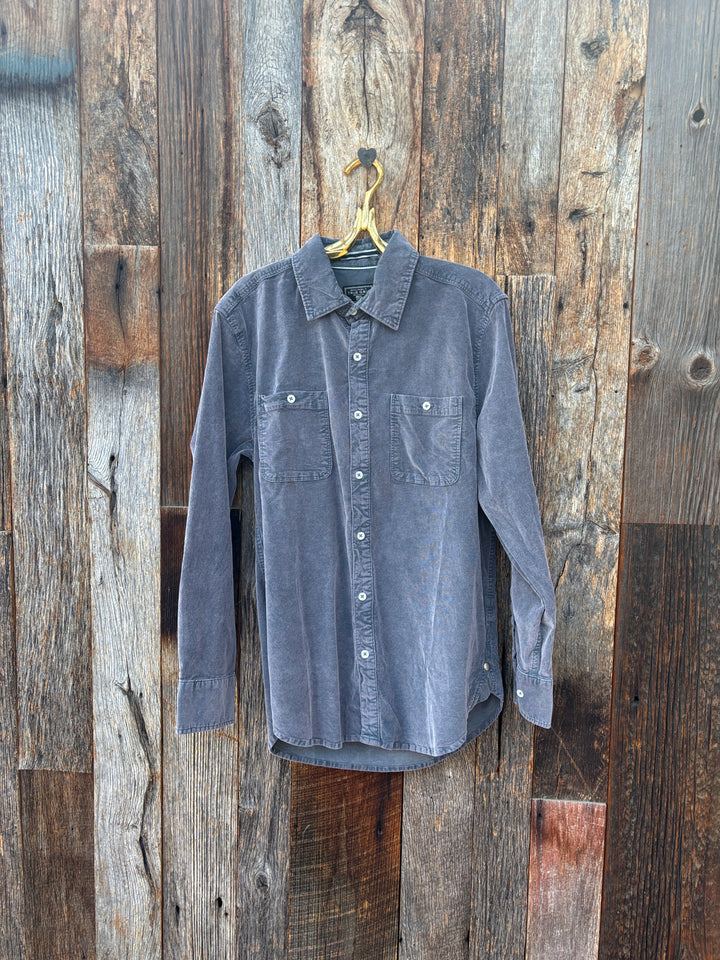 True Grit Cozy Cut Cord L/S 2 Pocket Work Shirt Carbon