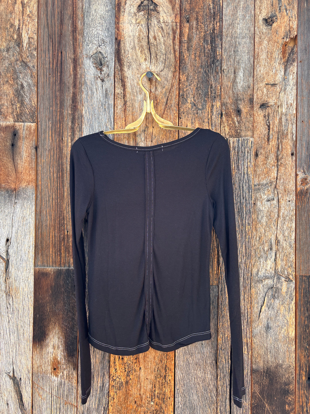 Project Social T Yoko Boatneck Rib L/S Black