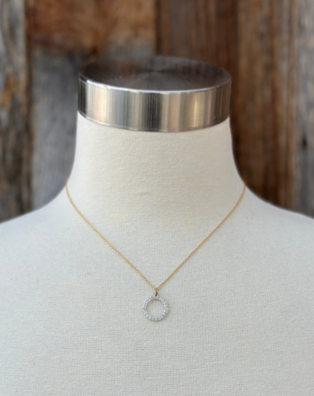 Elizabeth Nicole Moonstones Around GF Necklace N101