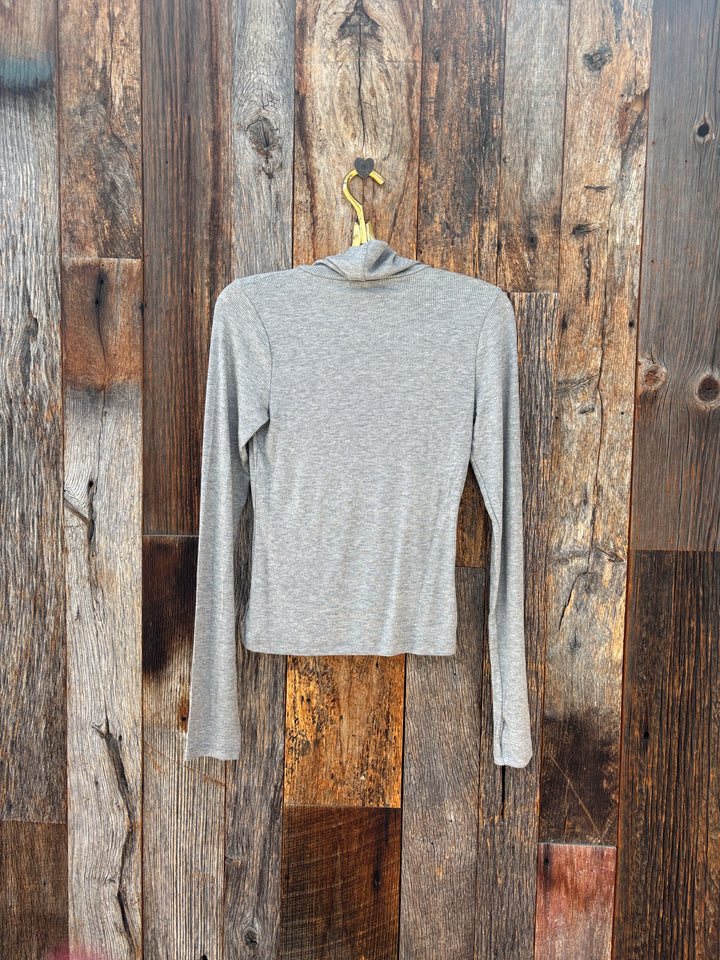 Project Social T Olive L/S Rib Turtleneck Heather Grey
