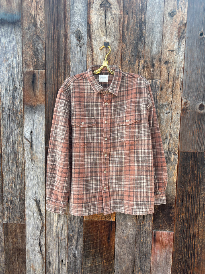 True Grit Drifter Plaid L/S 2 Pocket Shirt Saddle