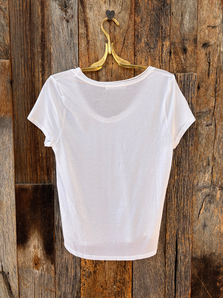 Project Social T Flora U-Neck Tee White