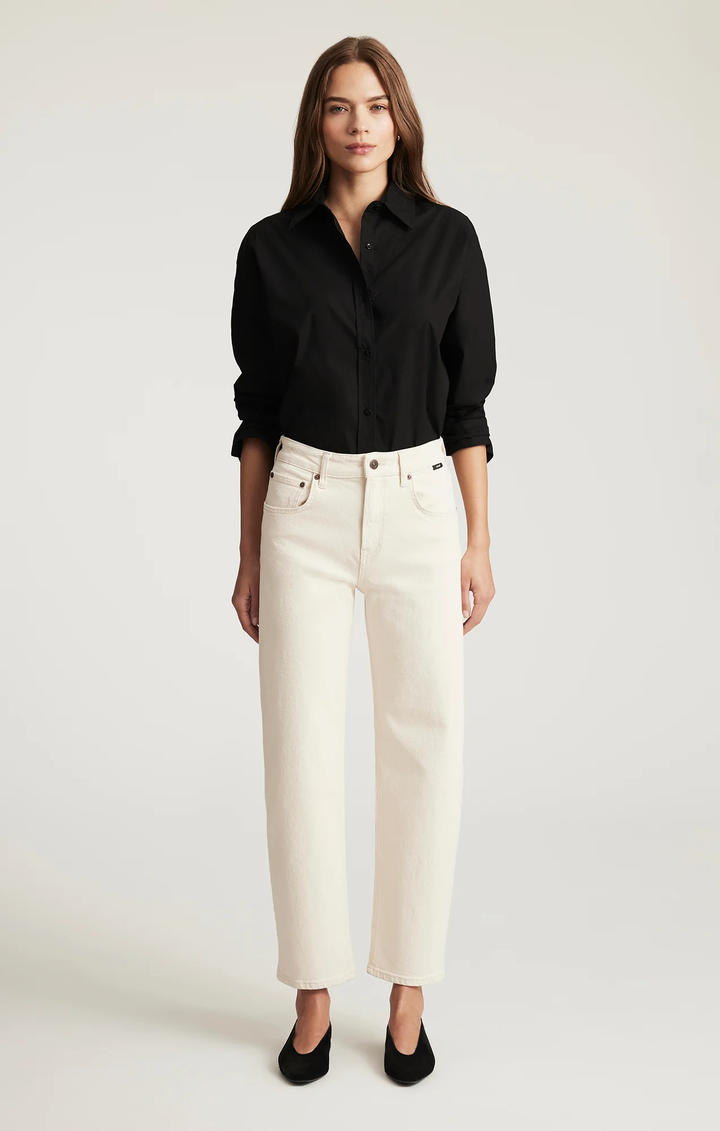 Mavi Nica Barrel Jeans High Rise Beige Classic Blue