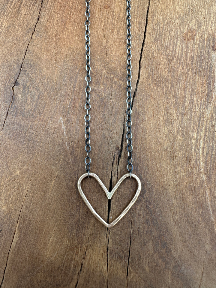 Elizabeth Nicole 14K GF Heart/OXS Chain N02
