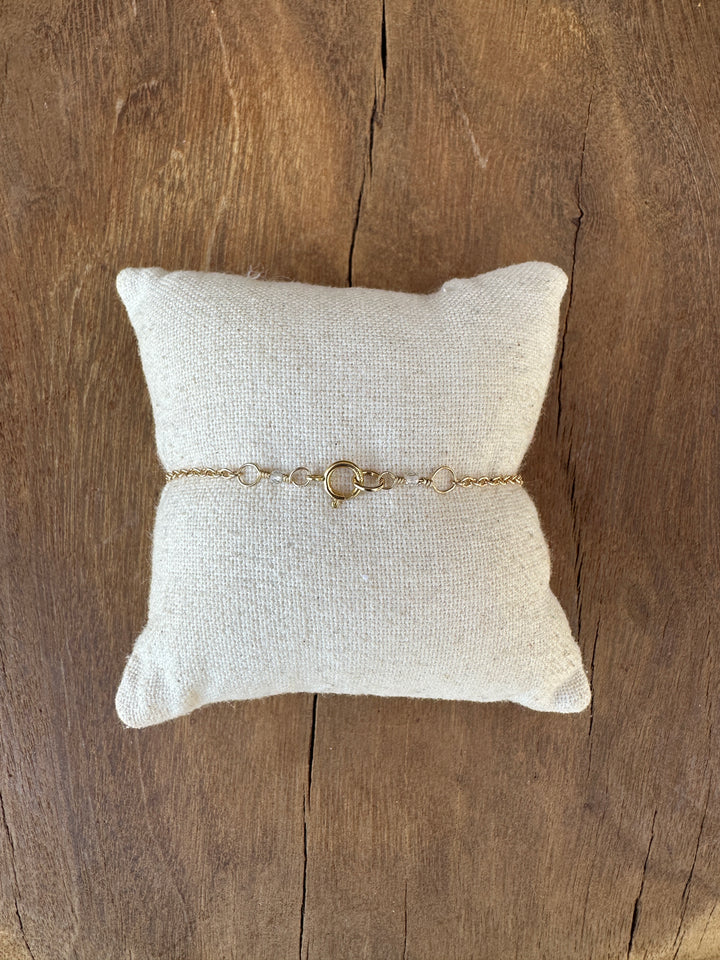 Elizabeth Nicole GF Heart/Chain Bracelet B01