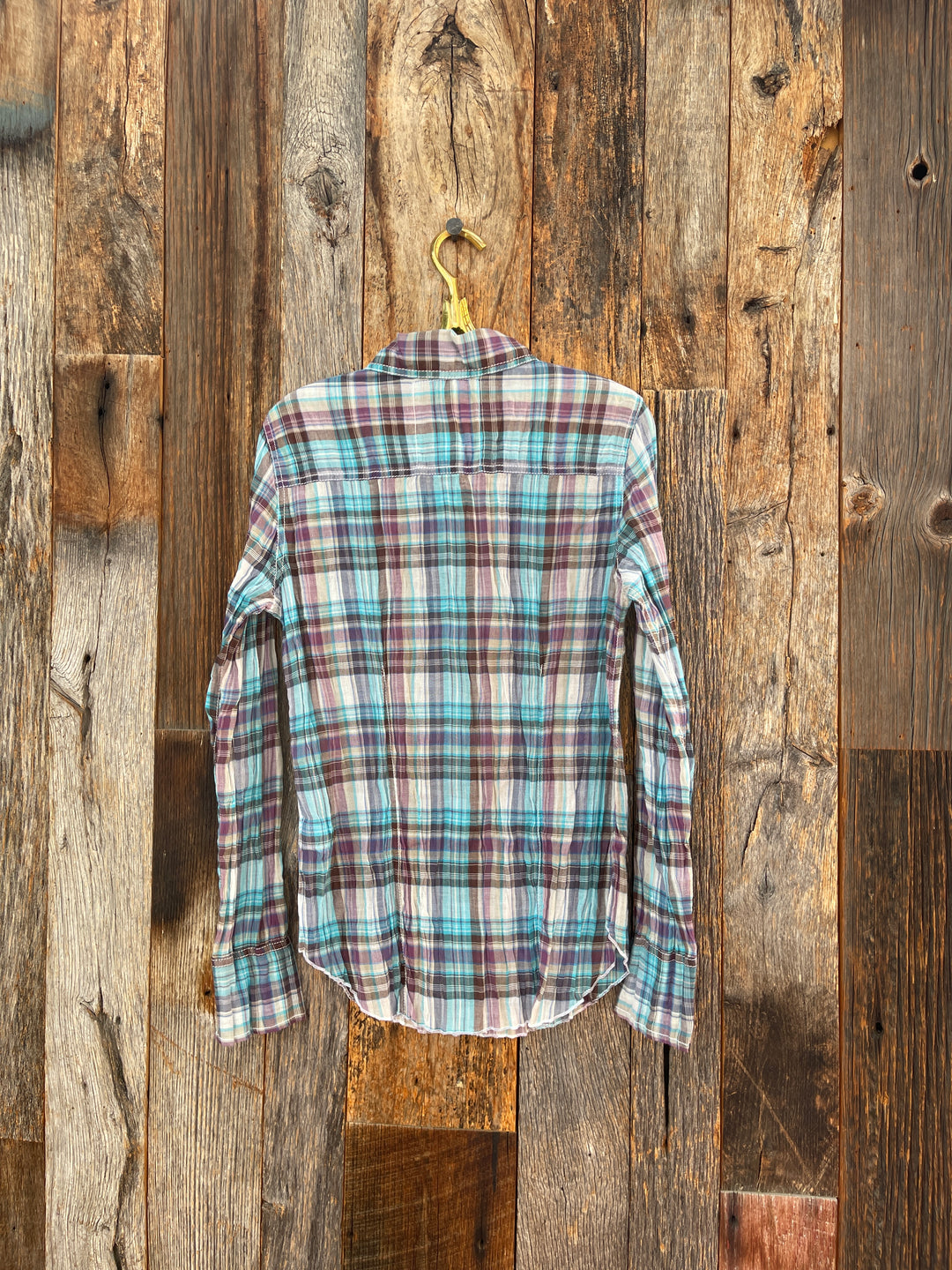 Cino Azur Plaid Button Up 10306