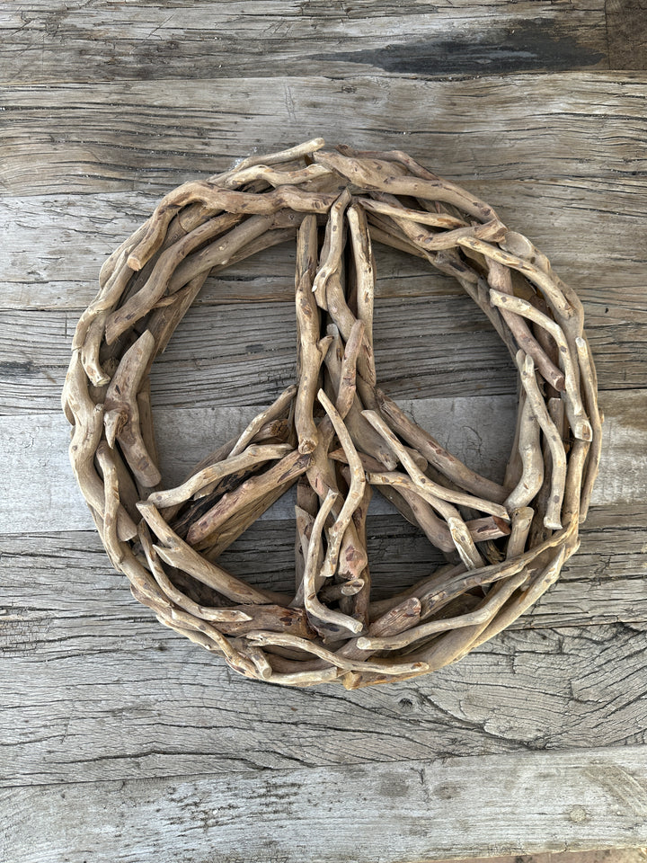 Sugarboo Driftwood Peace Sign Large 24”x24”