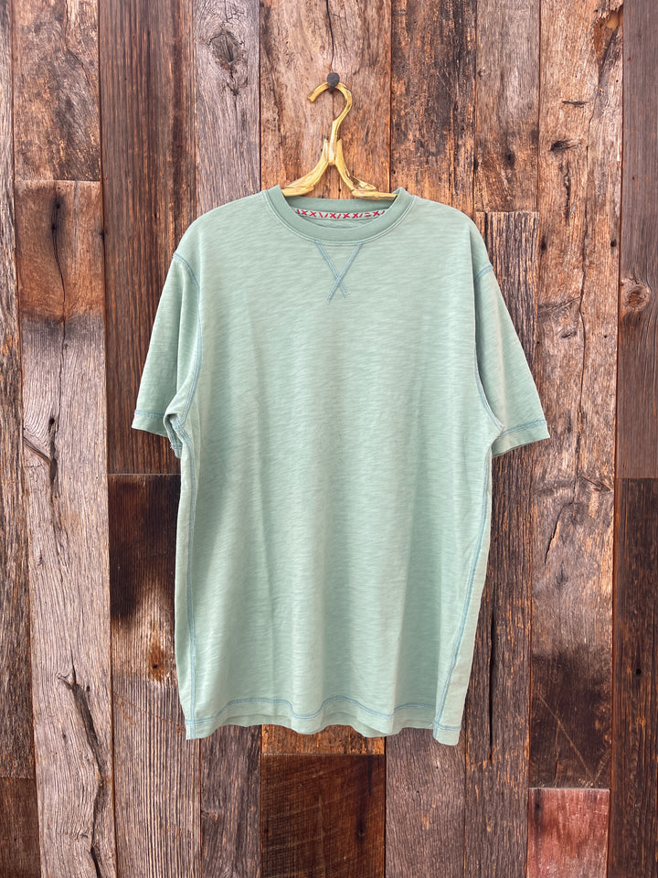 True Grit Heritage Slub W/ Contrast Coverstitch Surf