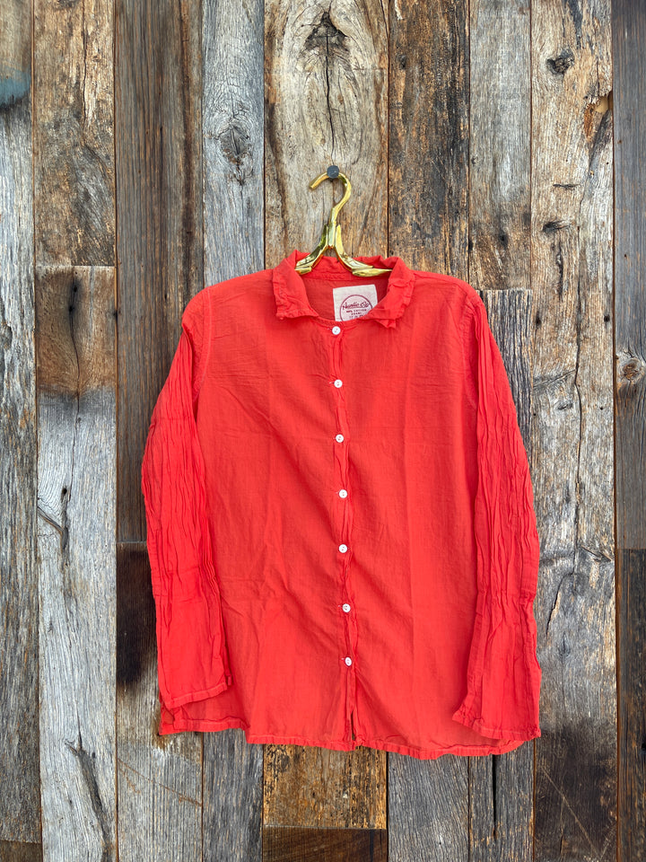 Auntie Oti Double Dot Button Shirt Tomato