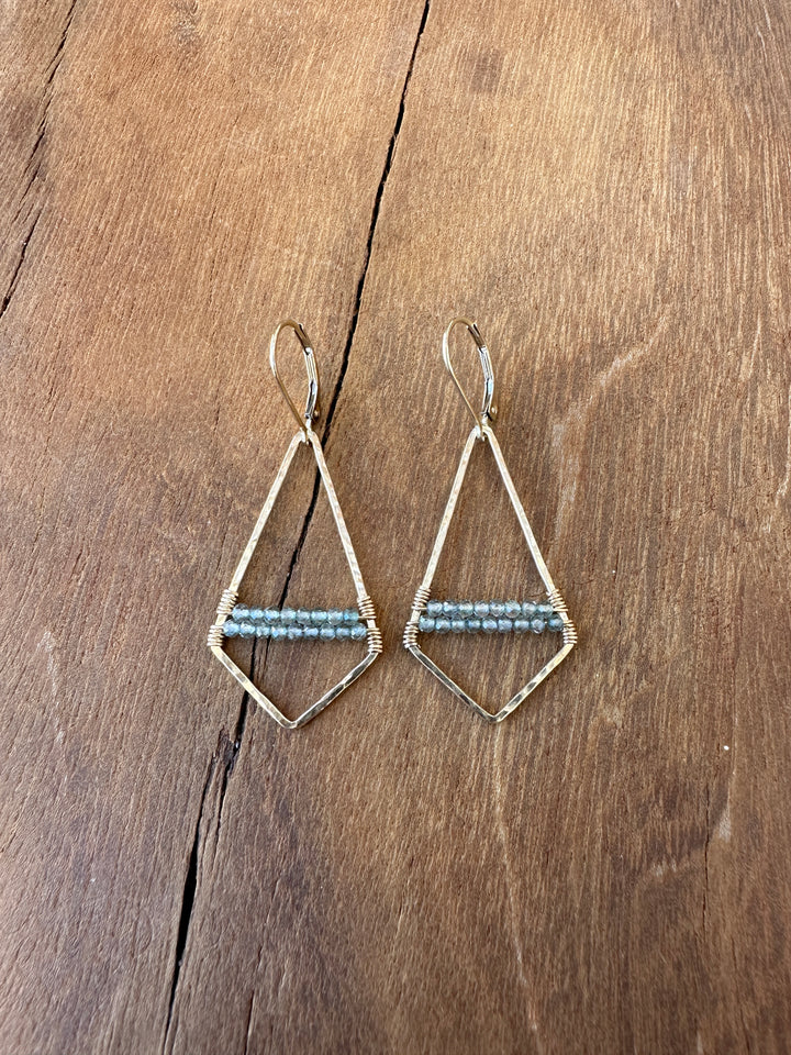 Sabina Bead Bar Kite Corandum Earrings SIE6MKCG