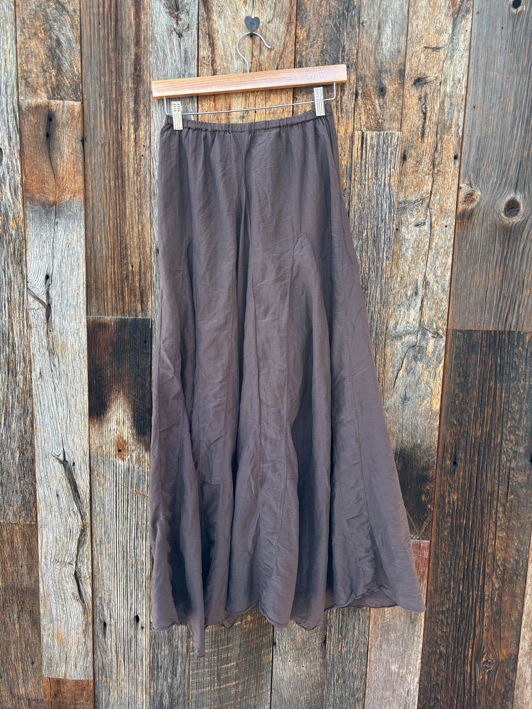 Llea Blue Zoey Cotton Silk Skirt Chocolate
