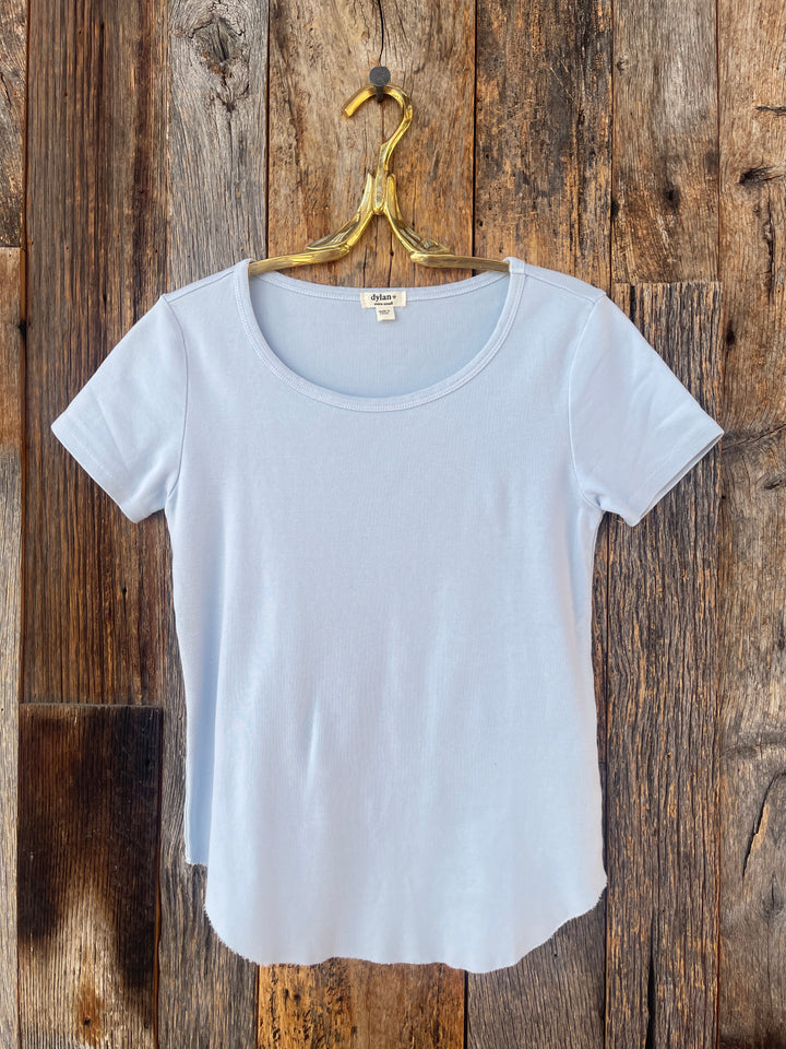 Dylan S/S Jude Rib Top Sky