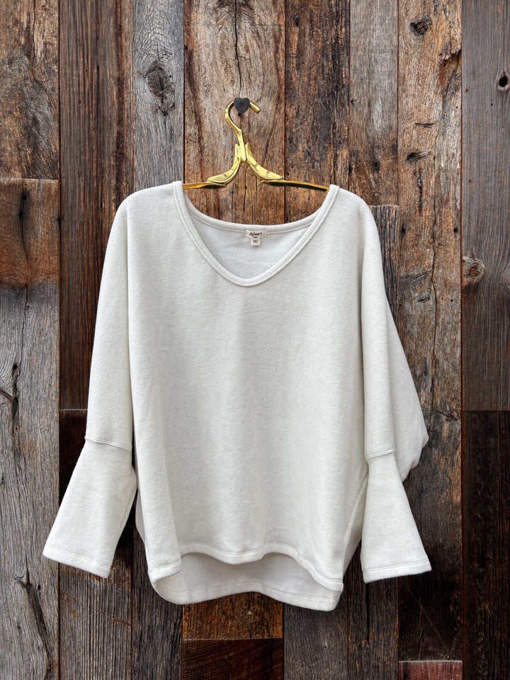 Dylan Deep V Dolman Soft White