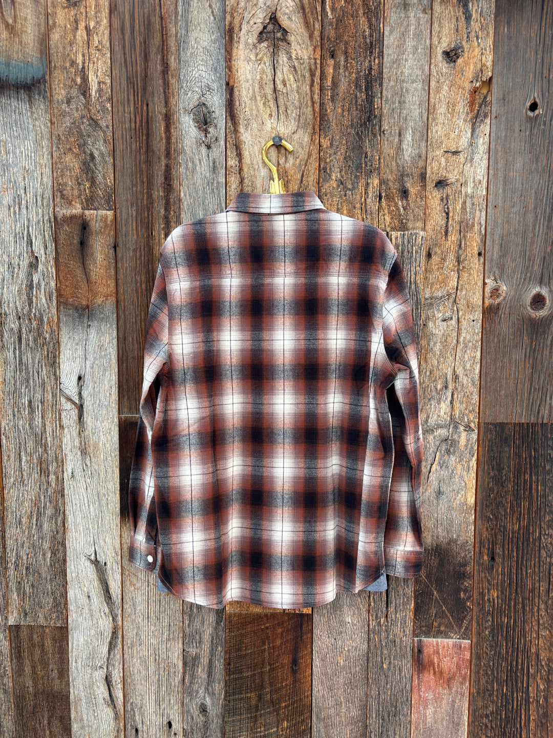 True Grit Alta Plaid L/S 2 Pockets Shirt Brown