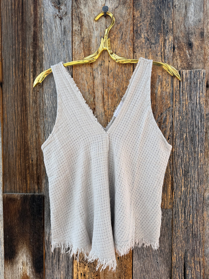 Milio Milano Cotton Gauze Tank Top Taupe
