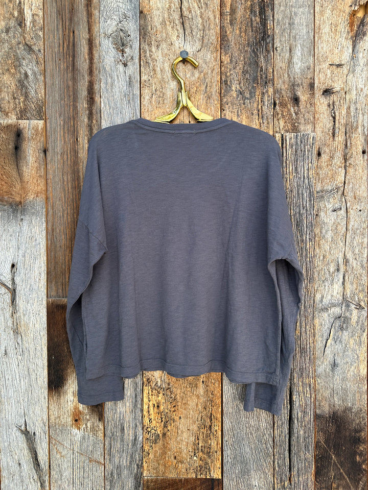 It Is Well L/S Relaxed Tee Charcoal