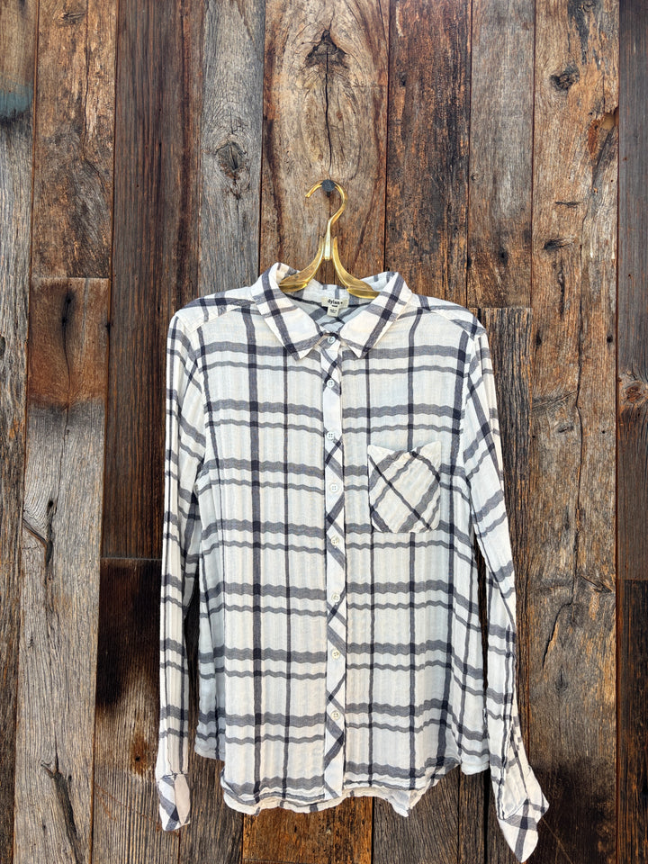 Dylan L/S Taylor Plaid White