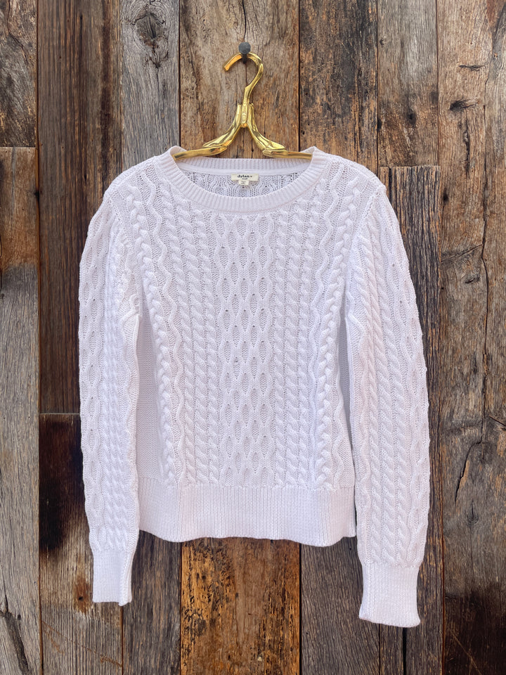 Dylan Classic Crew Sweater White