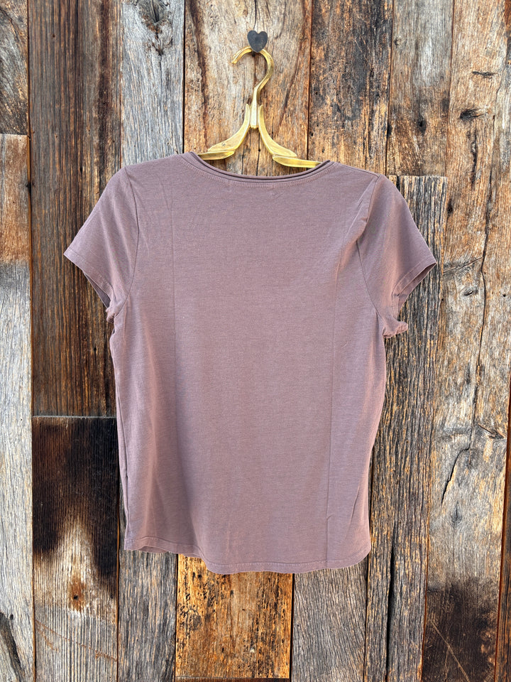 Project Social T Flora U-Neck Tee Deep Taupe