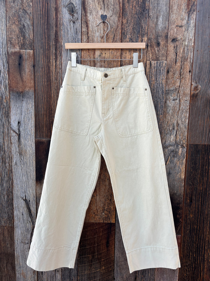 Lilla P Twill Straight Leg Pant Parchment