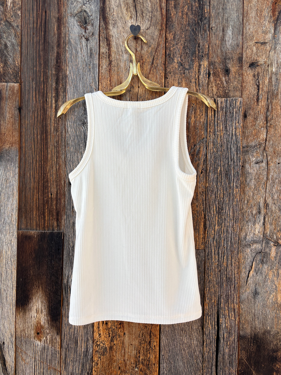 Dylan Soft Rib Tank Ivory
