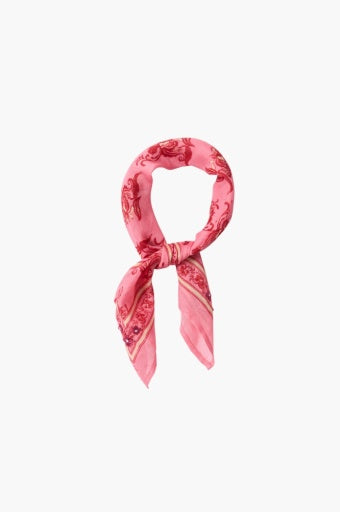 Chan Luu Hibiscus Floral Bandana Pink