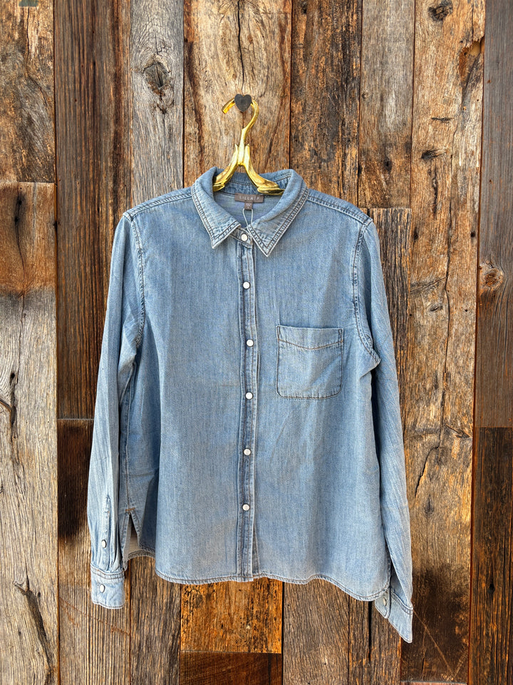 Lilla P Denim Button Down Blue Wash