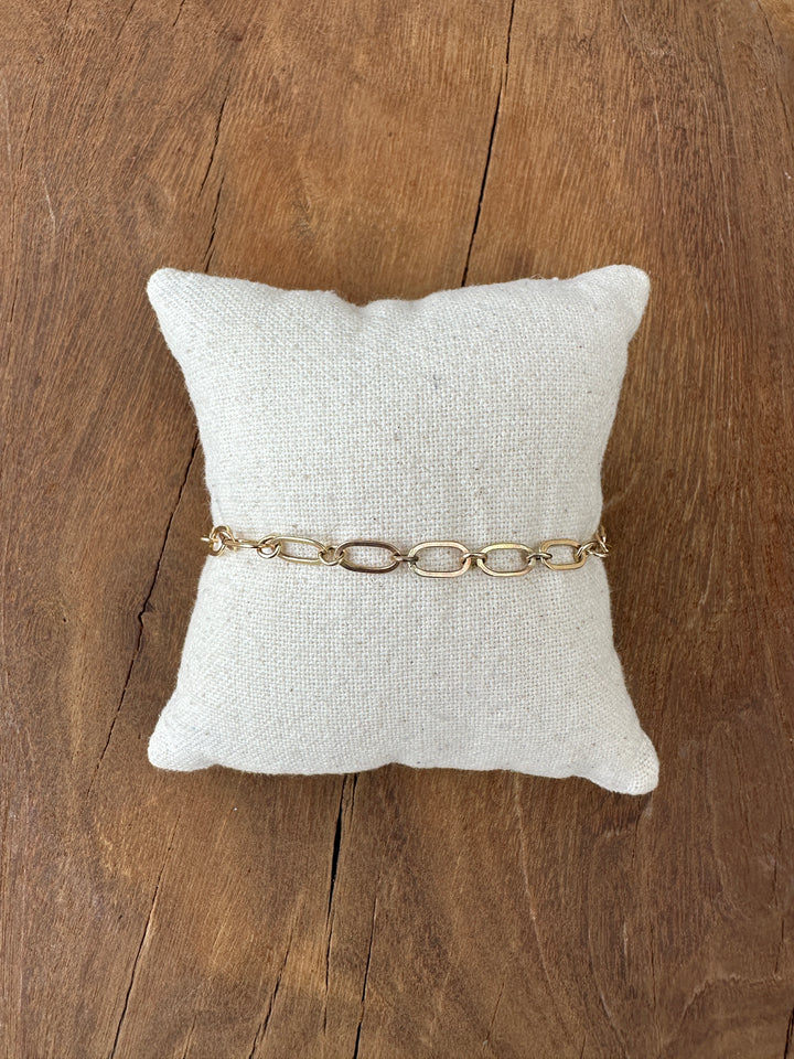 Robin M 14K Oval Links Bracelet 7"