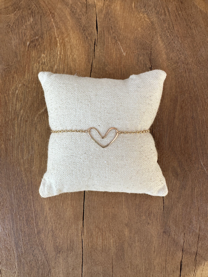 Elizabeth Nicole GF Heart/Chain Bracelet B01