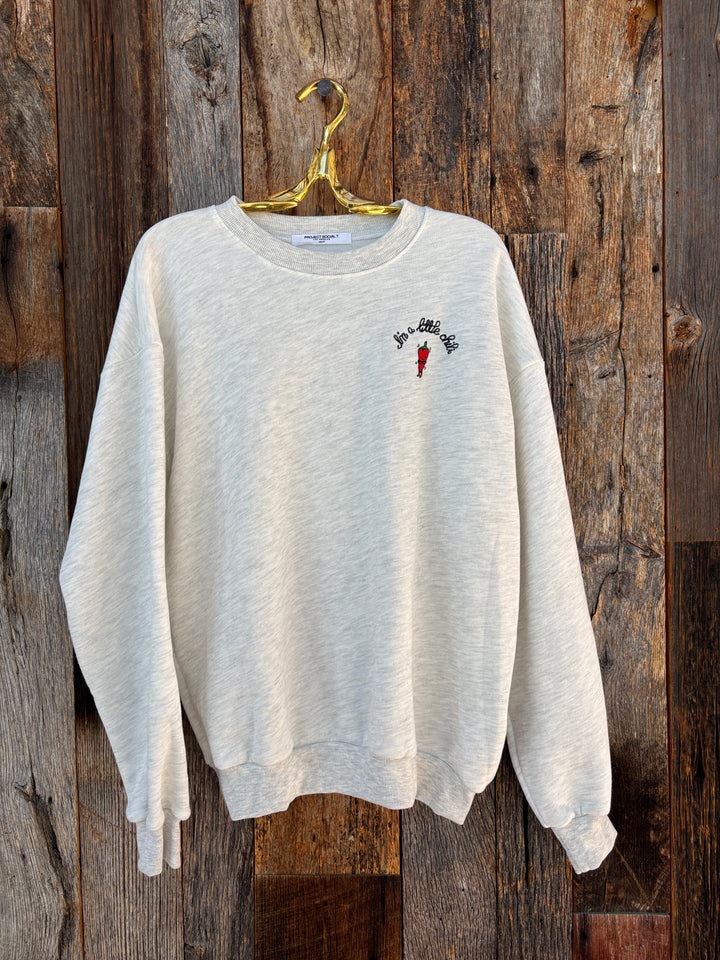 Project Social T I'm A Little Chili Sweatshirt Ash