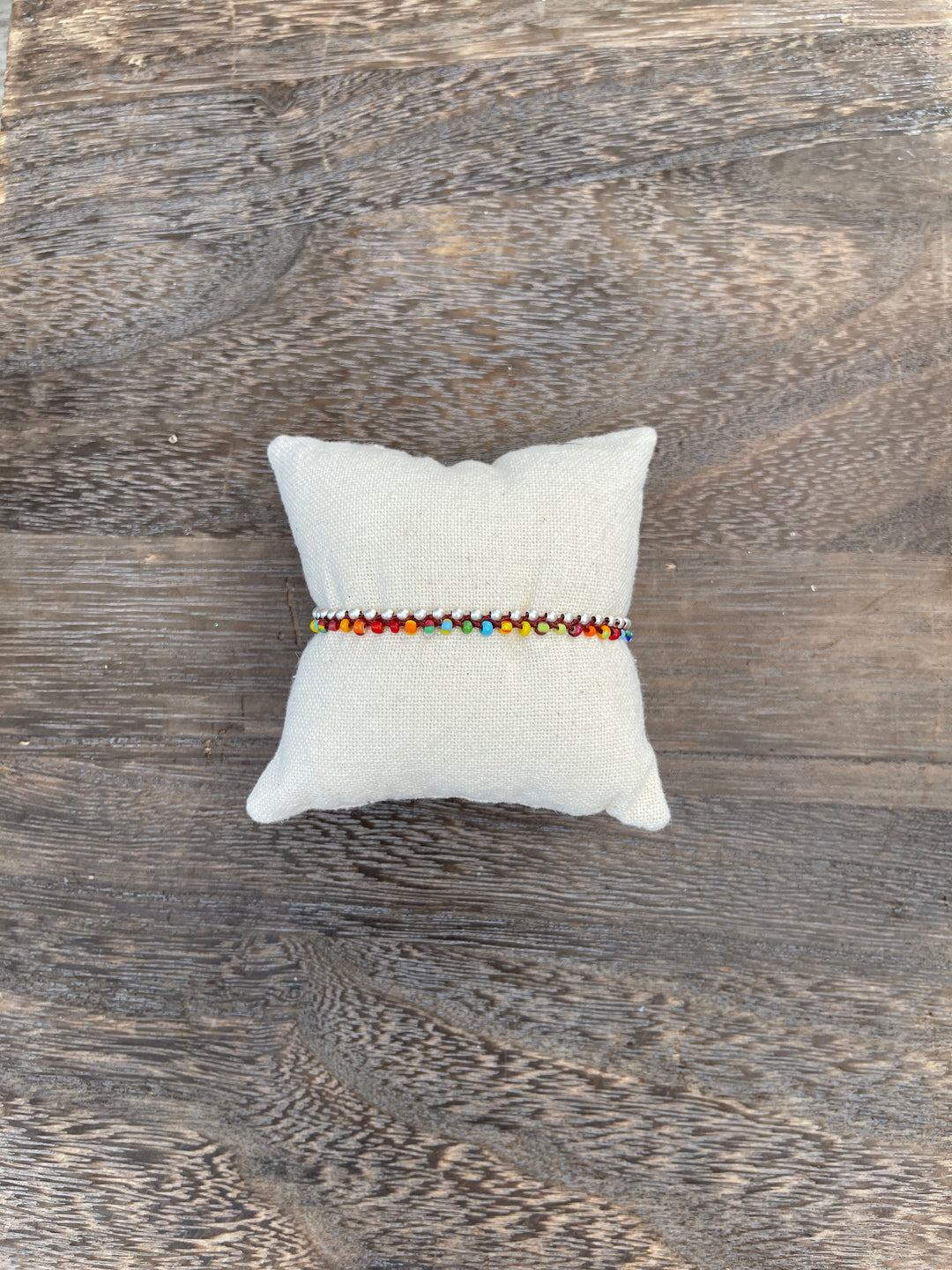 Minetta Rainbow Beads w/ Silver Accents