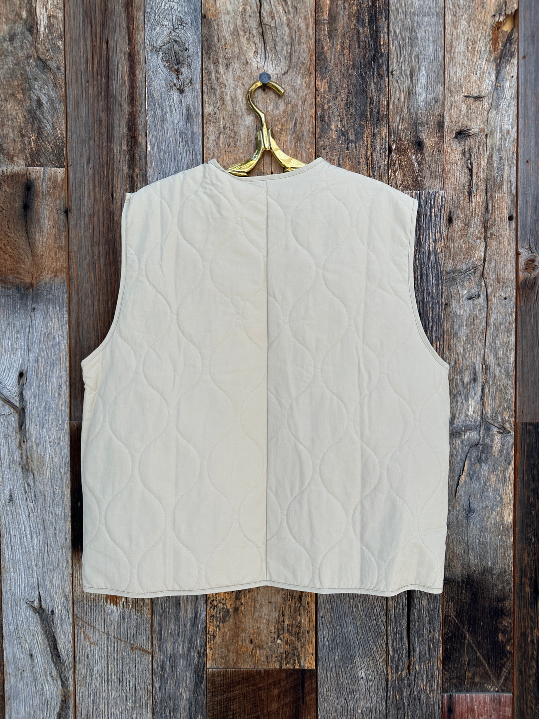 It Is Well Quilted Vest Beige OS