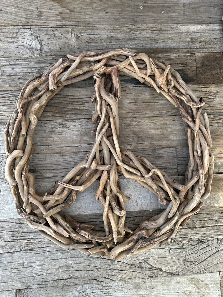 Sugarboo Driftwood Peace Sign Large 24”x24”