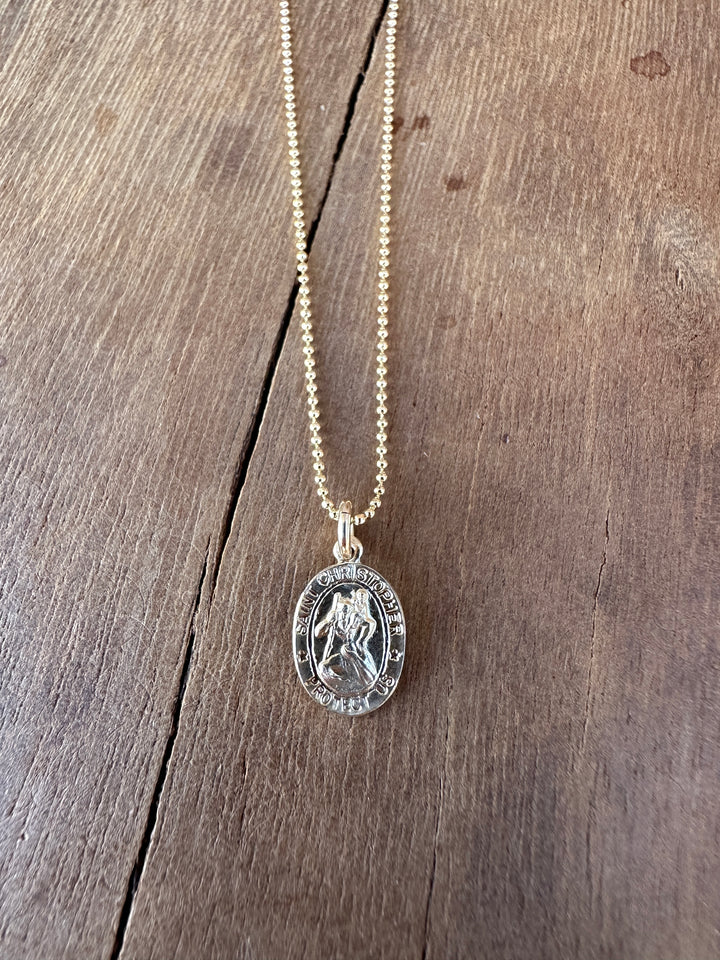 Joy Dravecky Mini Saint Christopher Charm Necklace