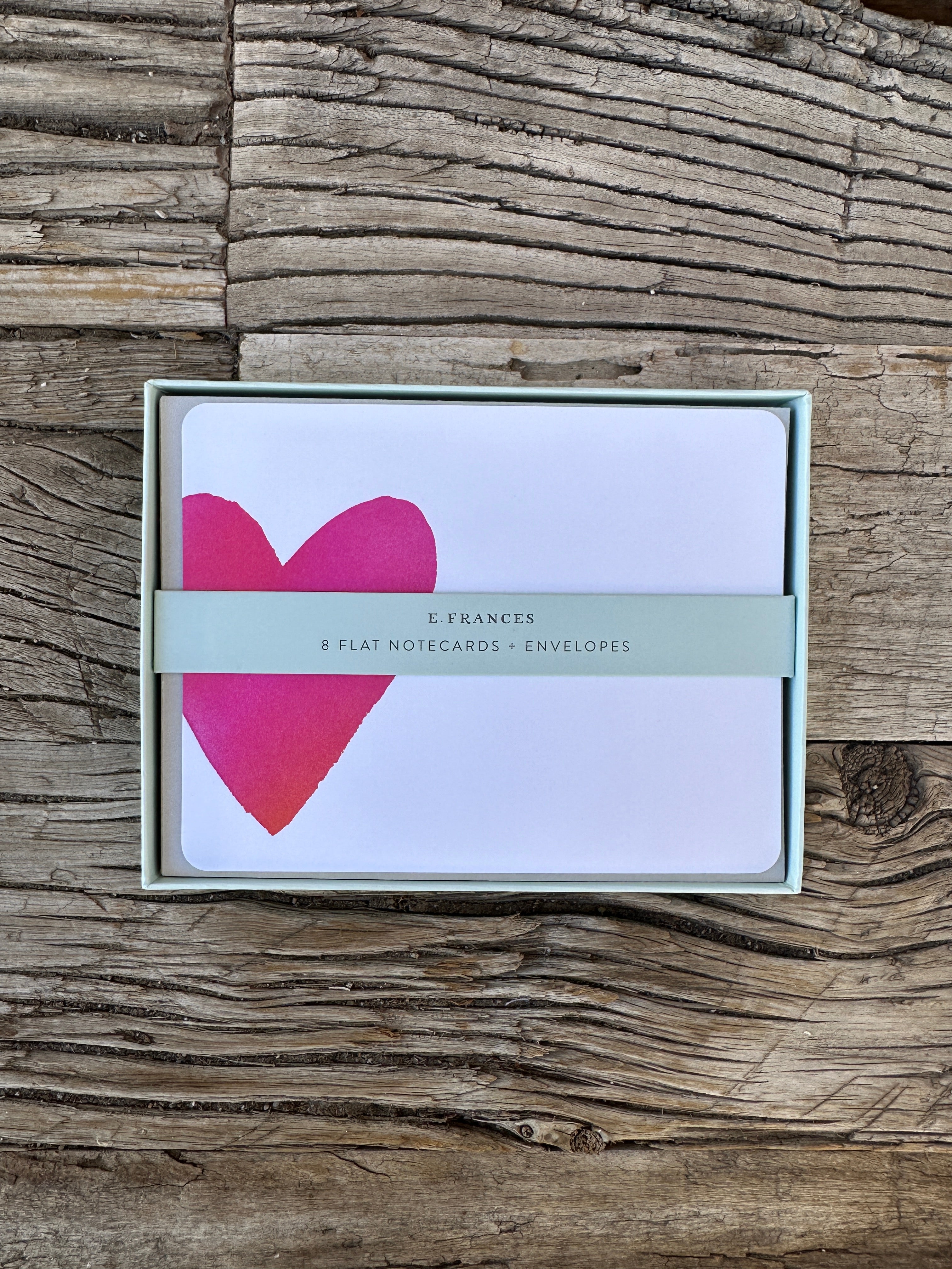 E. Frances Paper Big Heart Flat Notes Boxed Notecards – Island Farm