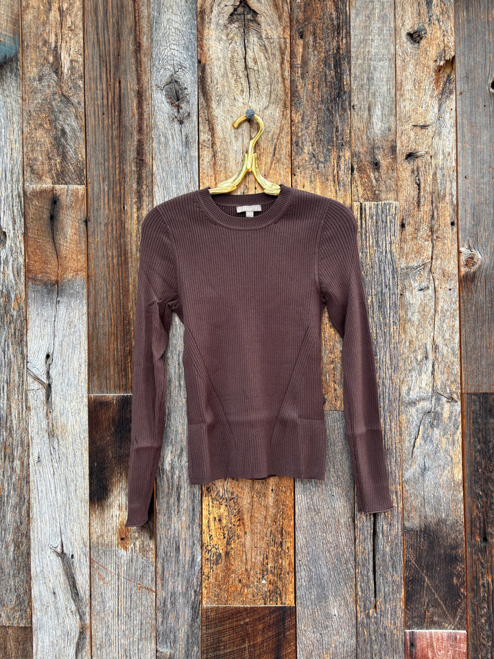 Lilla P Fitted Crewneck Sweater Mink