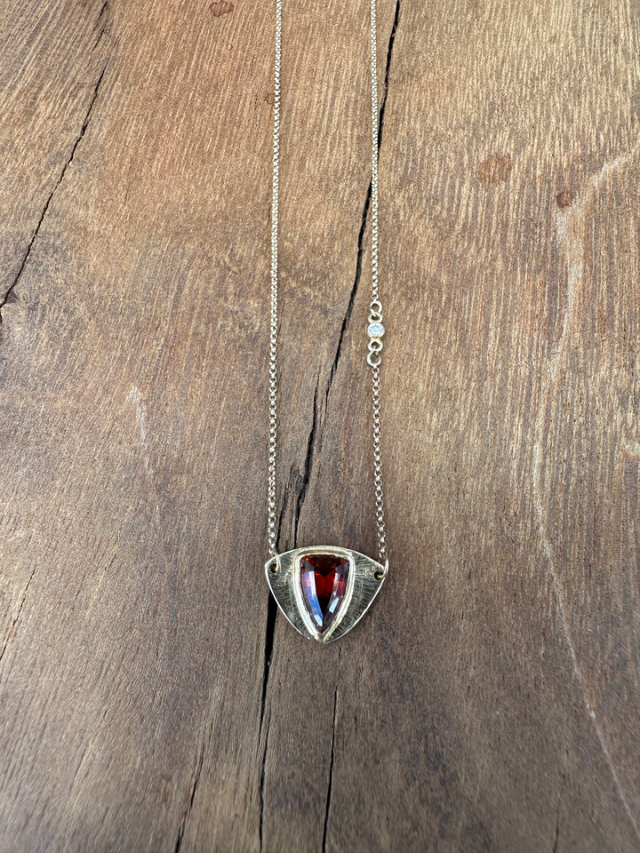 Robin M Designs Garnet, 14K, Diamond 16-18"