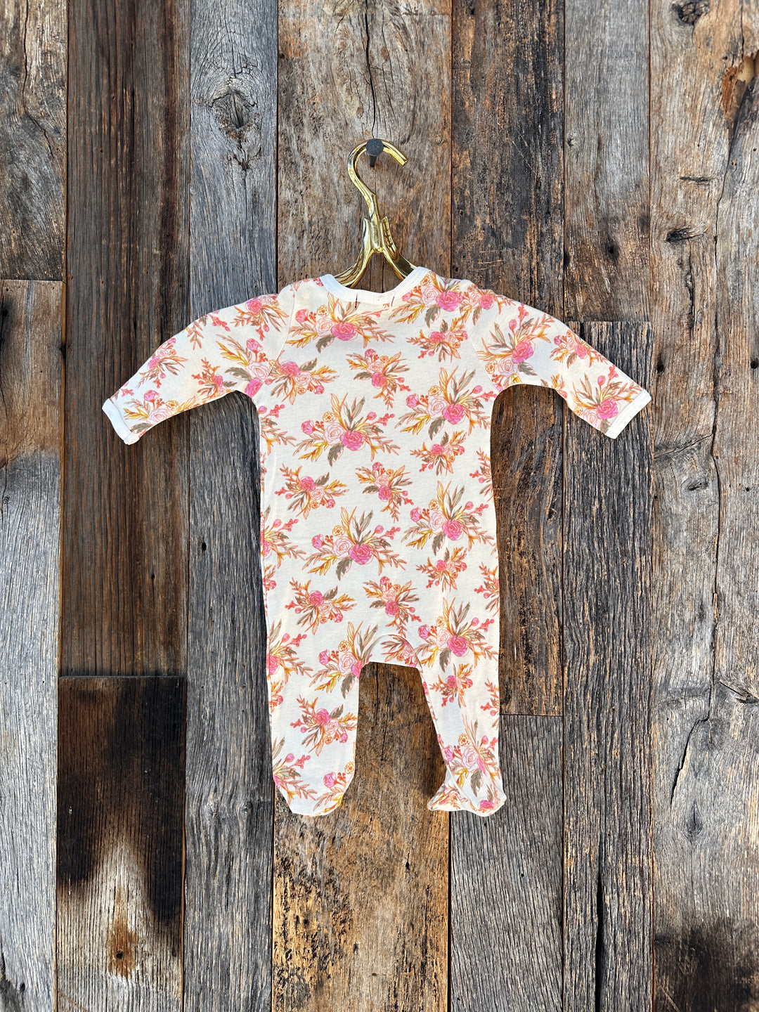 Milkbarn Organic Footed Romper Vintage Floral