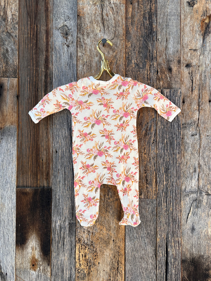 Milkbarn Organic Footed Romper Vintage Floral