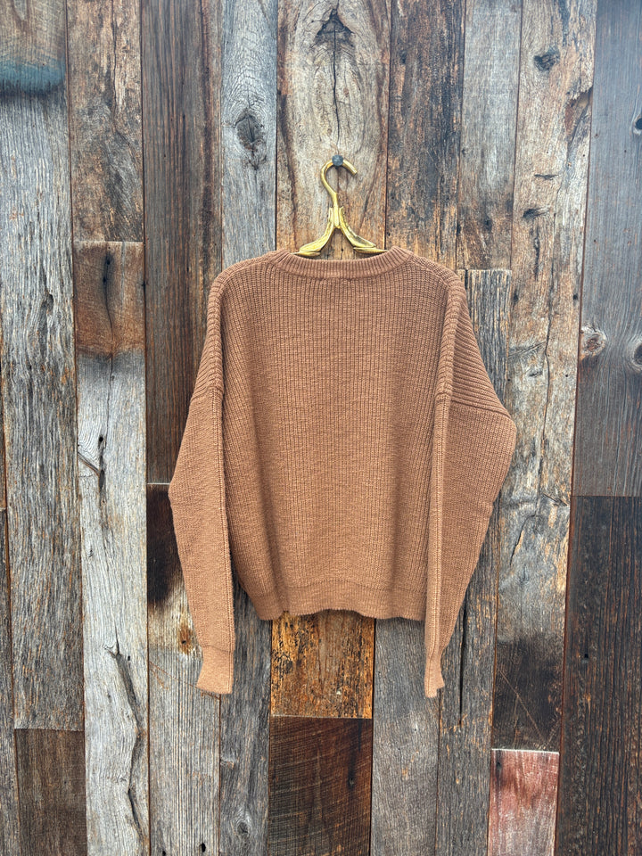 It Is Well Pull On Sweater Acorn